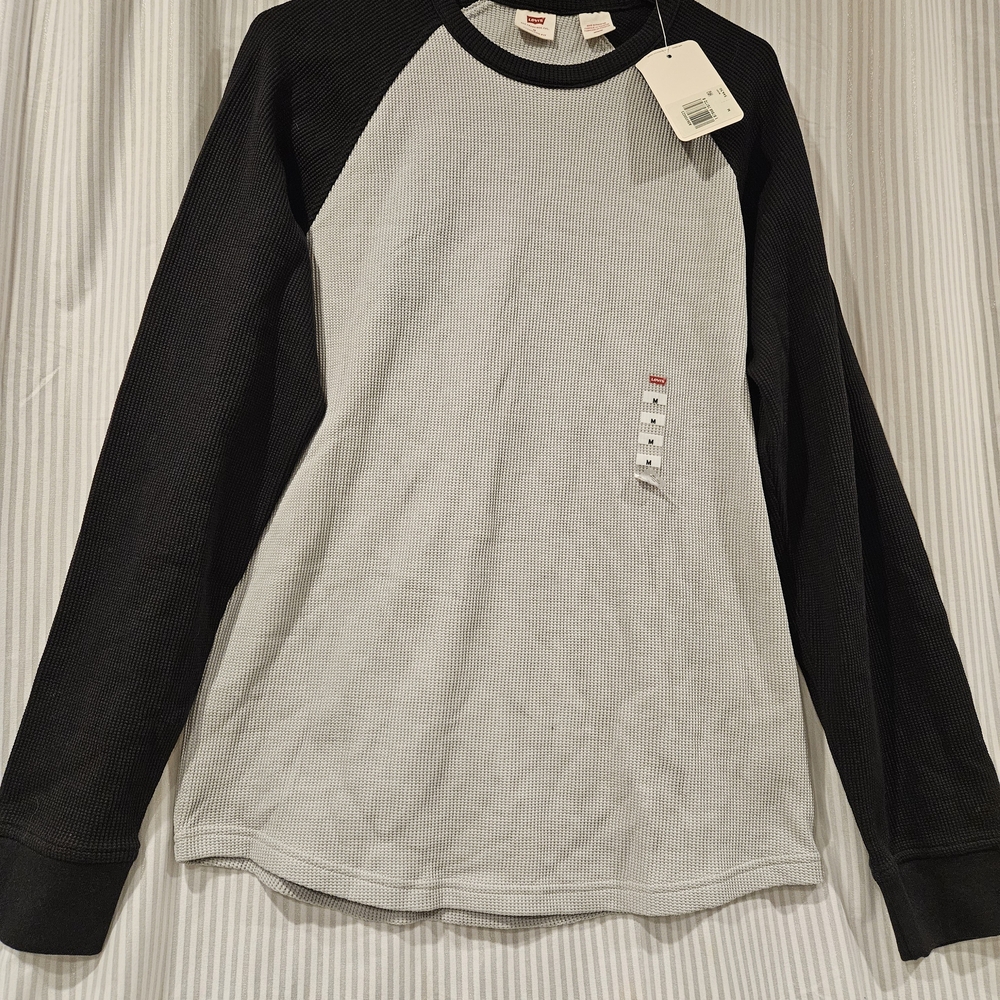 Levi Black and Gray Long Sleeve Shirt NWT
